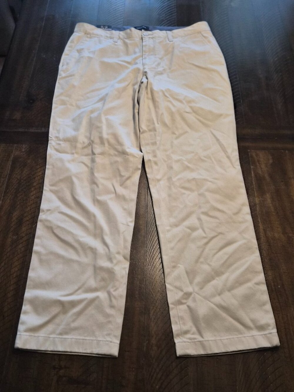 Nautica Pants Men 34x30 Khaki Beige Deck Pant Classic Fit Stretch Chino NWT G964